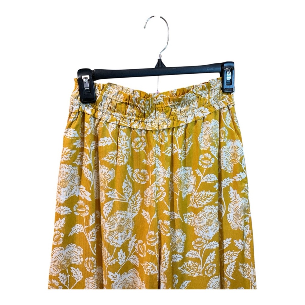 Anthropologie Gold Floral Wide Leg Pants 
Size XS - Picture 5 of 6